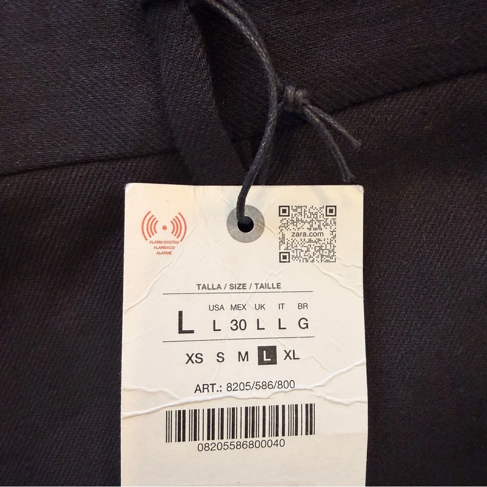 Zara Linen Blend Buckle Pants ZW Collection